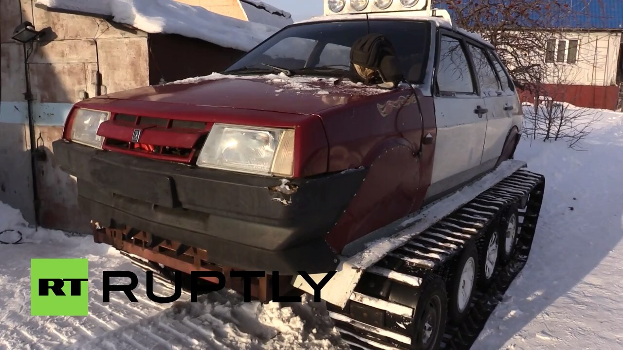 Омич собрал «танк» на основе Lada Samara  
