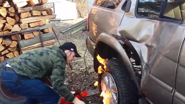 Натягиваем покрышку взрывом