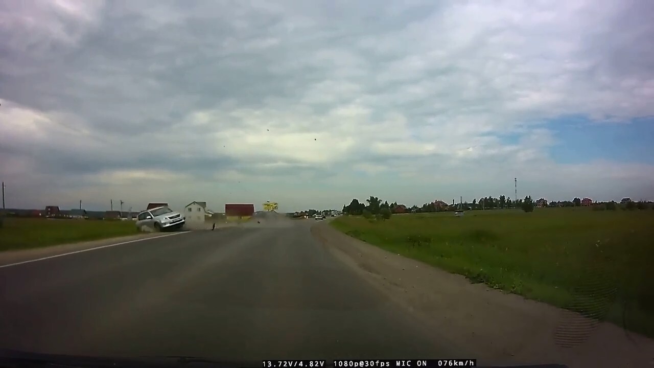 Авария дня. Пьянь за рулем