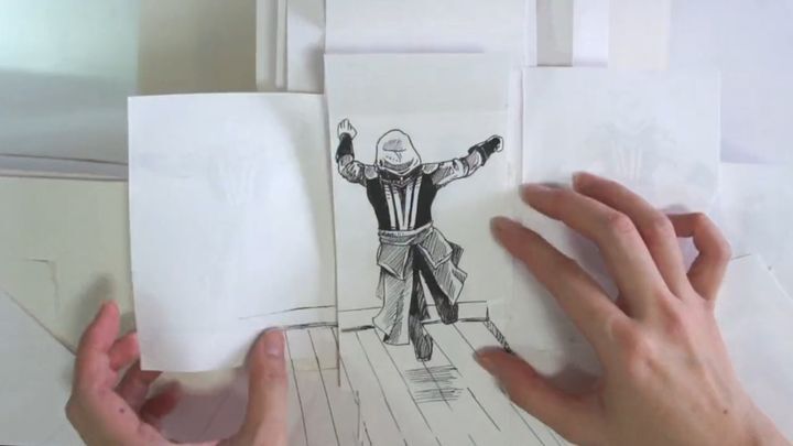 Когда комикс оживает: бумажный Assassin's Creed от талантливого аниматора из Сингапура