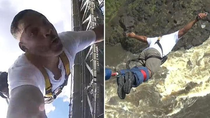 Уилл Смит воплотил в жизнь свою 20-летнюю мечту, прыгнув со 120-метрового водопада в Африке
