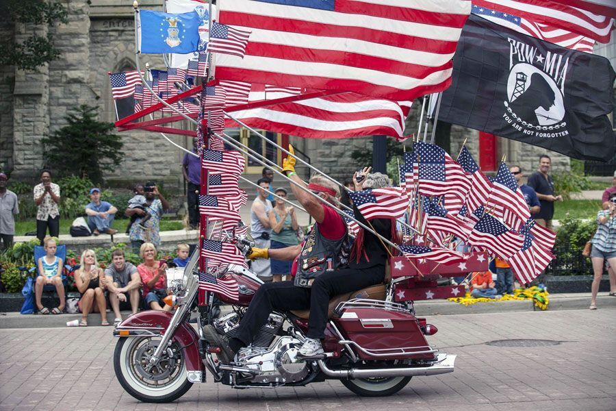 Мотопарад в честь 110-й годовщины Harley-Davidson