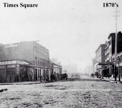 Как менялась площадь таймс-сквер в Нью-Йорке на протяжении 140 лет.