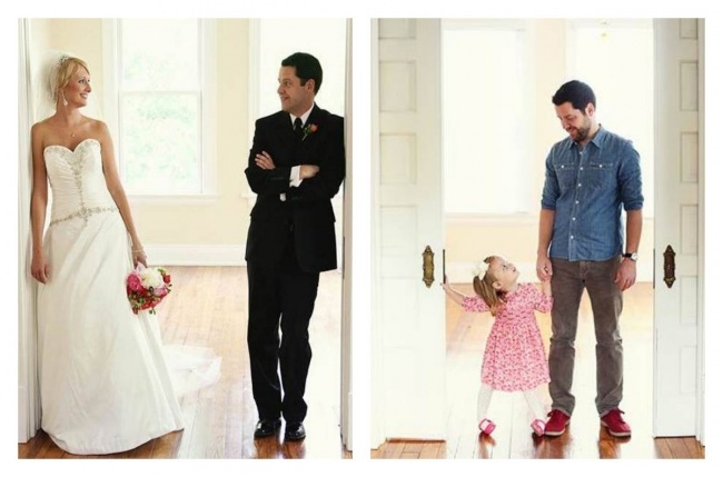 Отец и дочь воссоздали свадебные фото, чтобы попрощаться с мамой