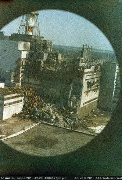 Первая фотография реактора, после аварии на ЧАЭС