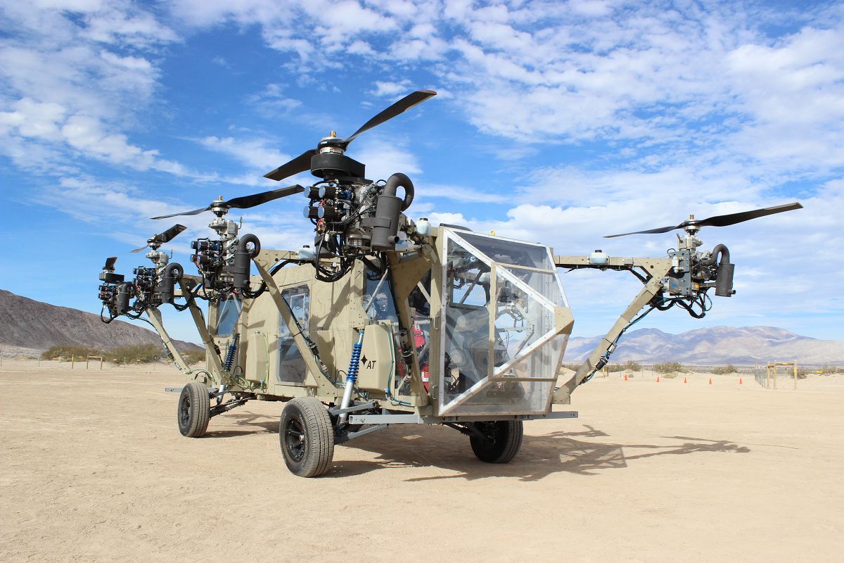 Вертолет-трансформер, внедорожник, октокоптер AT Black Knight