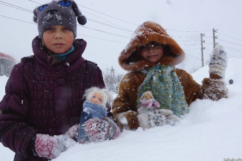 Южно-Сахалинск 17-18.02.2014г. Большой снег