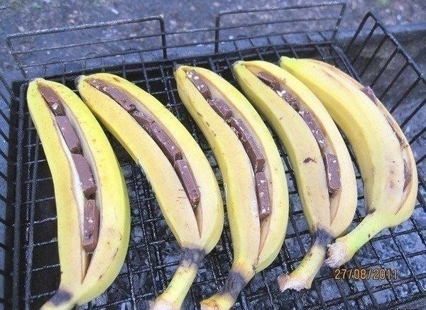 Банан с шоколадом