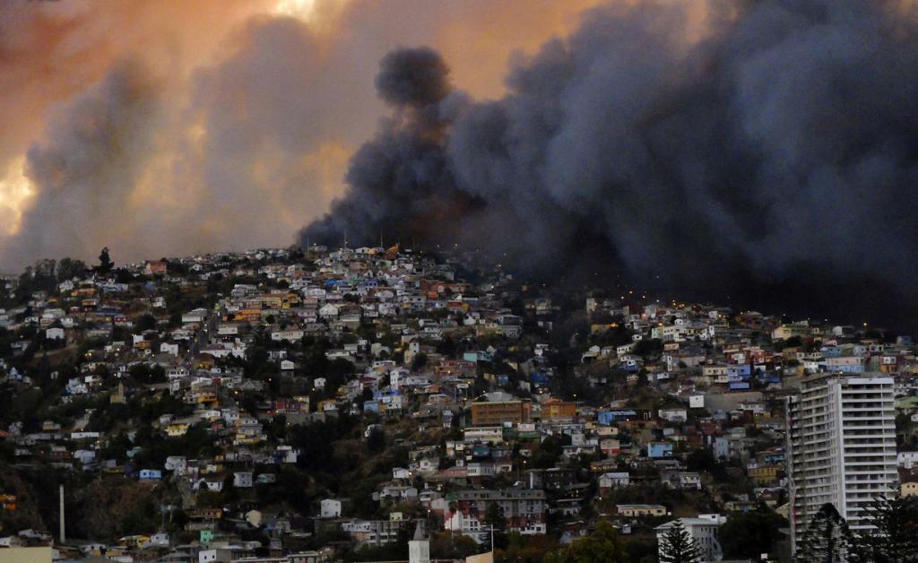 Катастрофический пожар в Вальпараисо