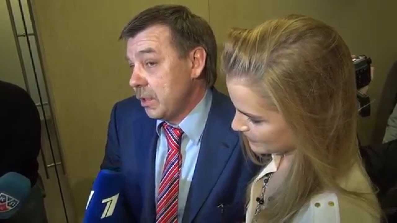 Олег Знарок и его дочь Алиса дают интервью после назначения 
