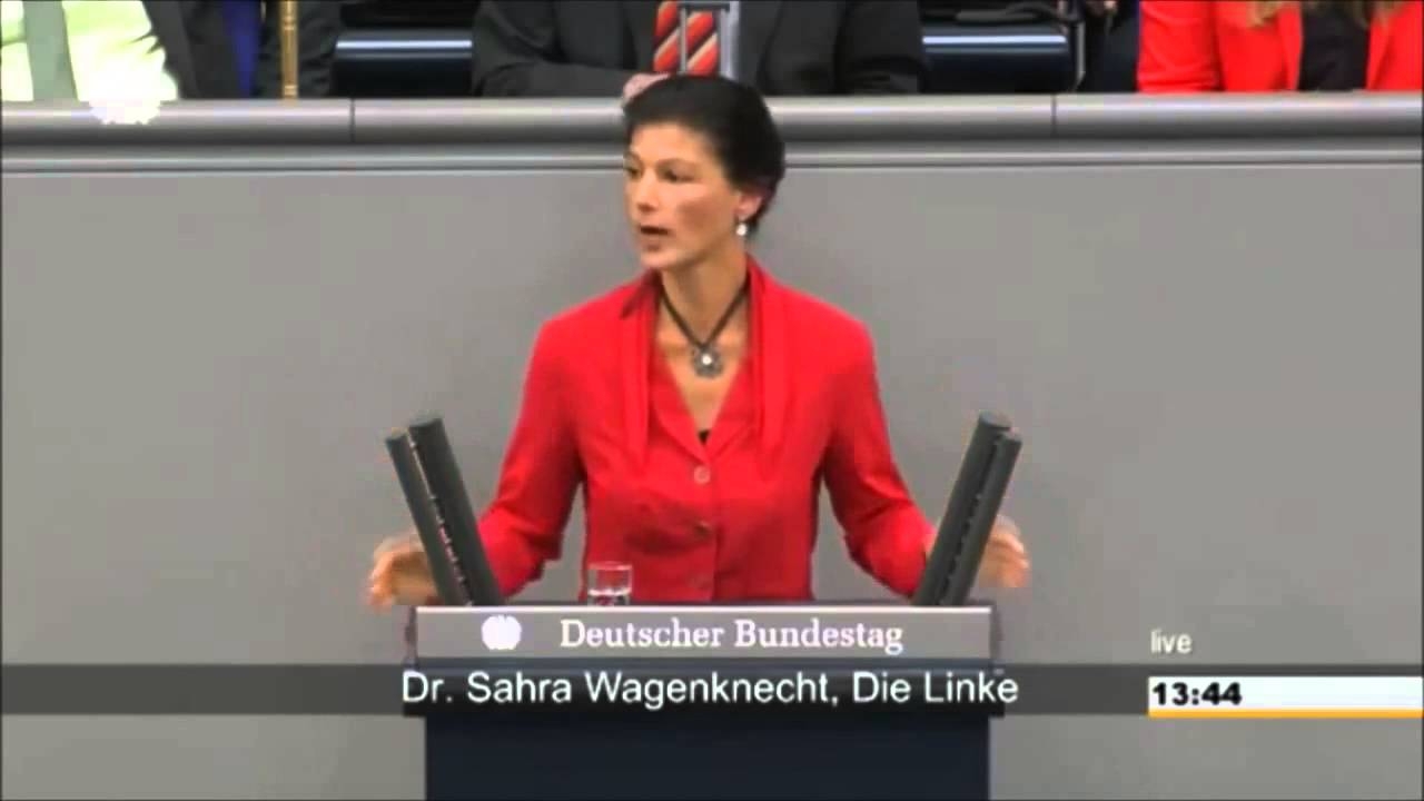 4 июня 2014. Депутат Бундестага Сара Вагенкнехт 