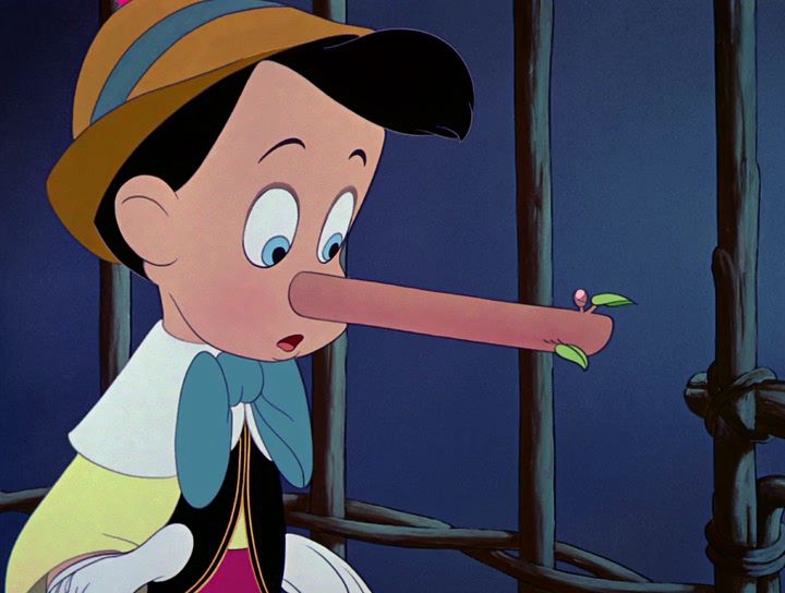 От чего растёт нос у Пиноккио