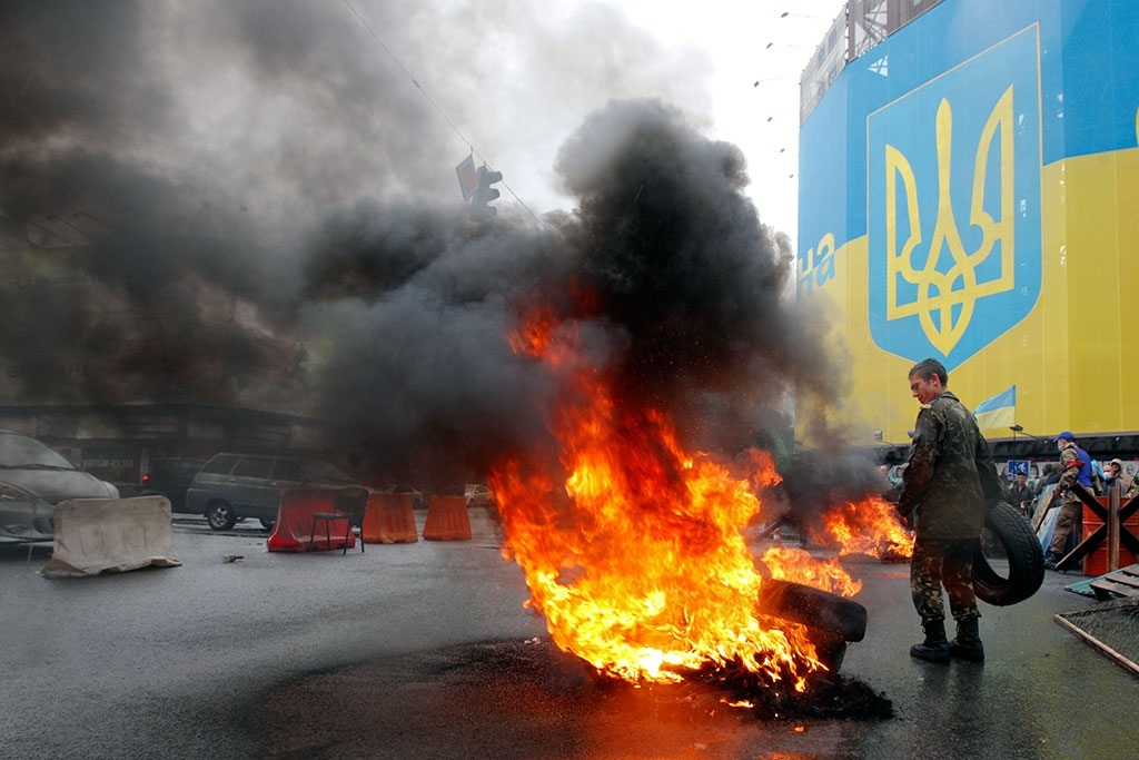 Шины горят на Майдане в Киеве или Майдан часть 2?