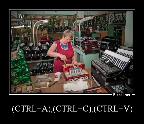 (ctrl+a),(ctrl+c),(ctrl+v)