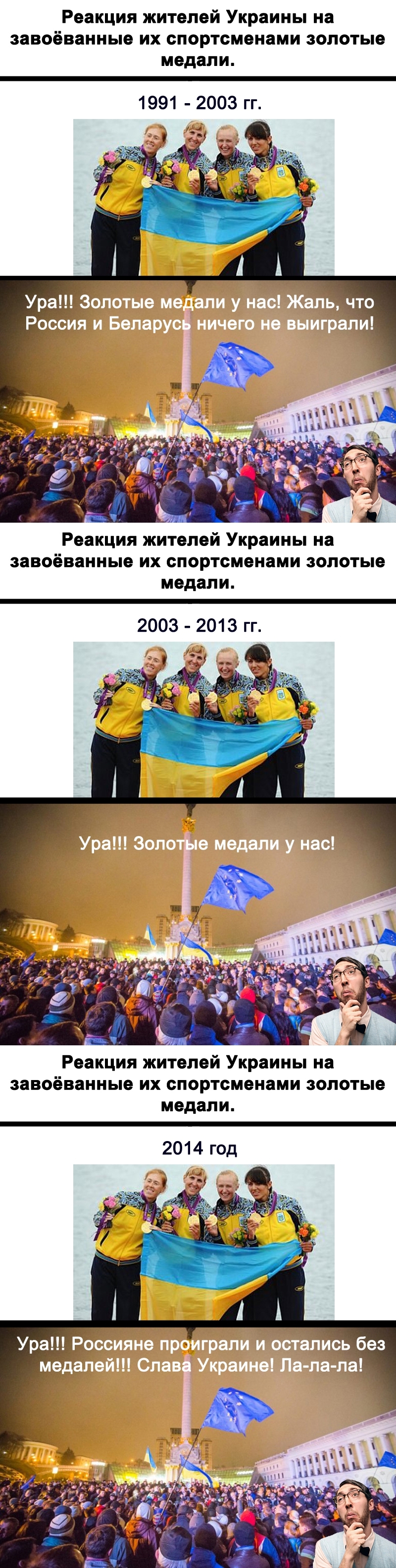 Как радовались и радуются простые украинцы успехам своих спортсменов
