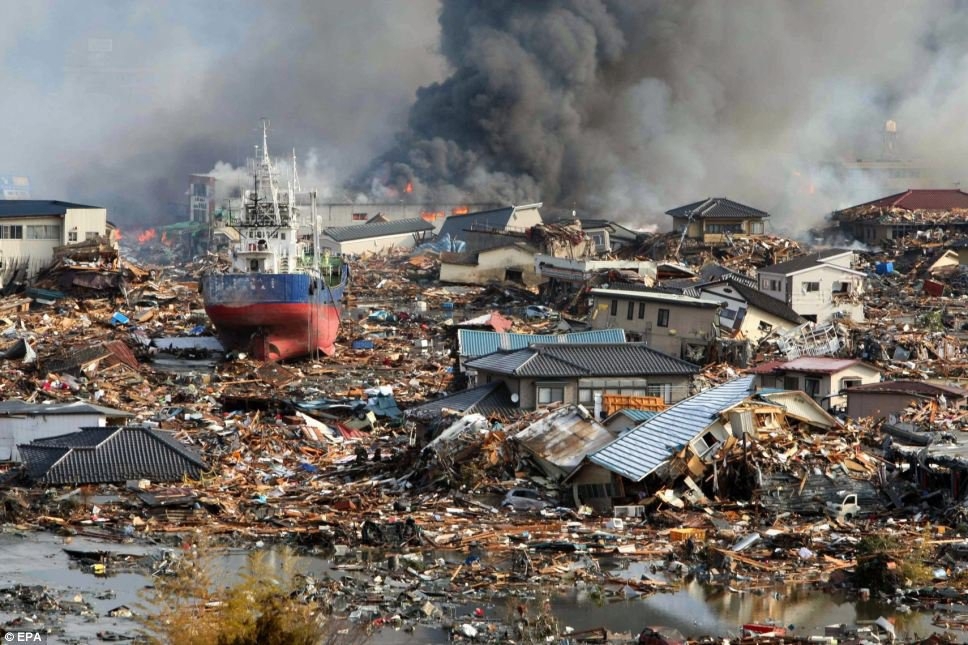 Япония. Место разрушения цунами спустя 3 года 