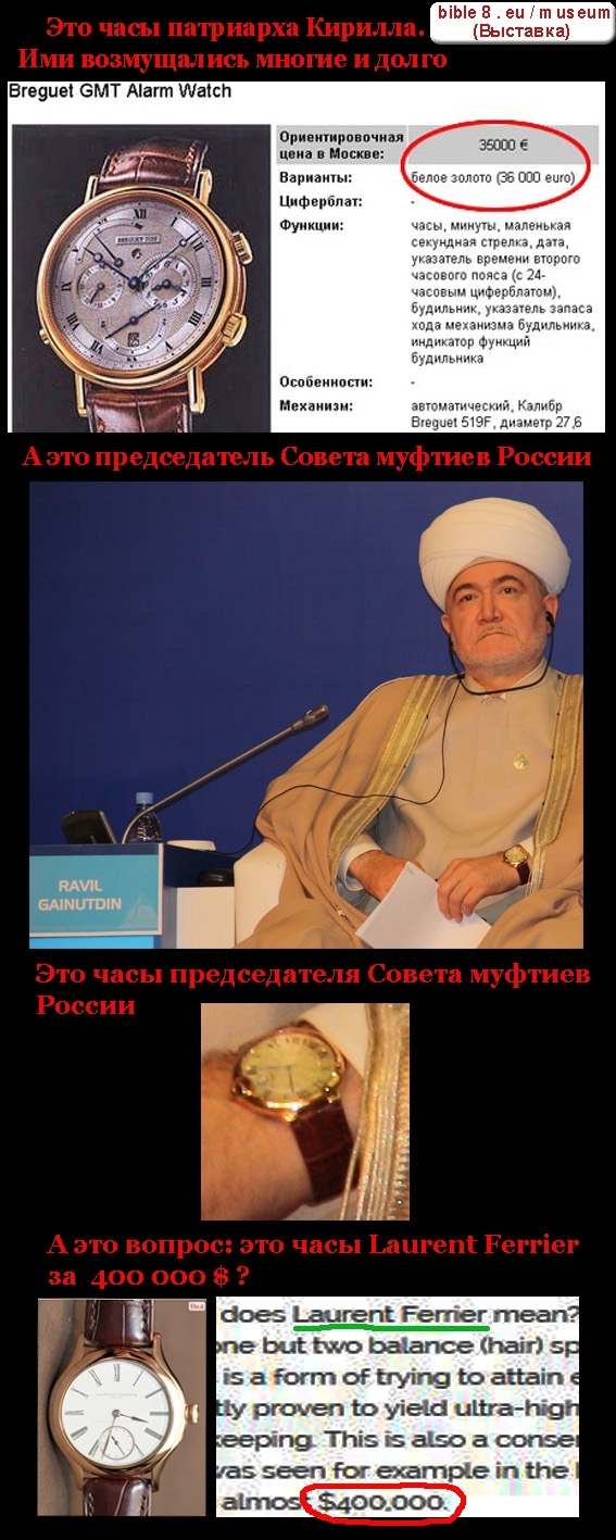 Какие часы носит председатель муфтиев России?