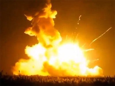 В США при старте взорвалась ракета-носитель
