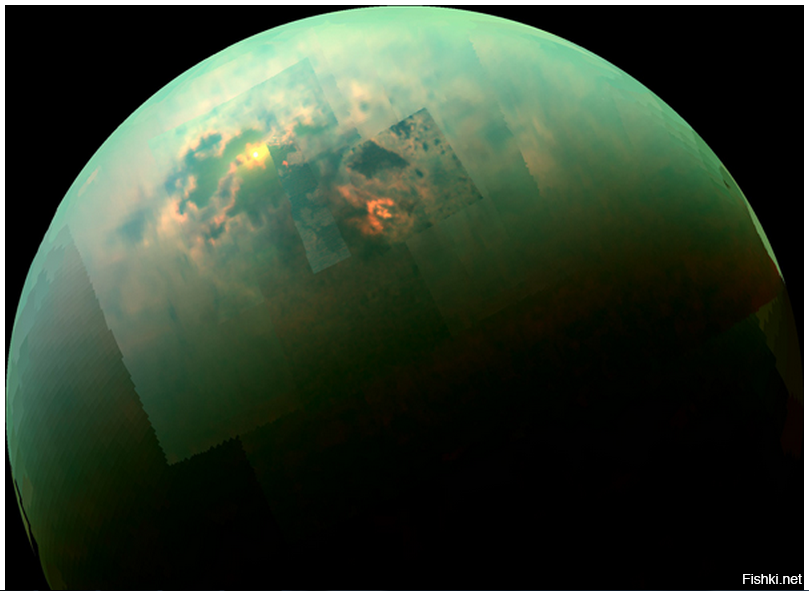 Отблеск Солнца в морях Титана 