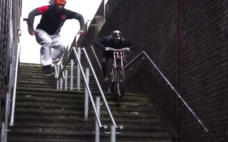 EPIC EXTREME SPORTS BATTLE (Parkour vs Urban Downhill) 