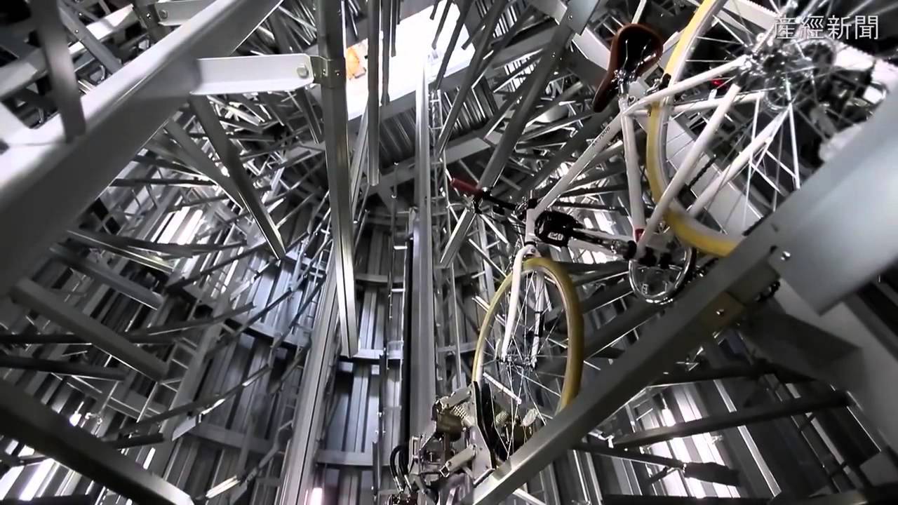 Удивительная подземная парковка для велосипедов в Токио