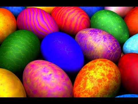 Как покрасить яйца нитками на Пасху? 