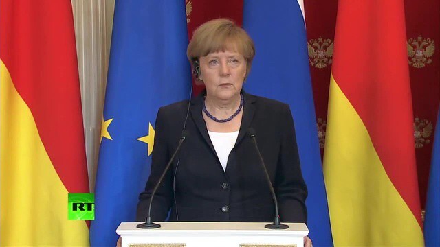 Меркель сегодня нехило &quot;плющило&quot; на встрече с В.Путиным