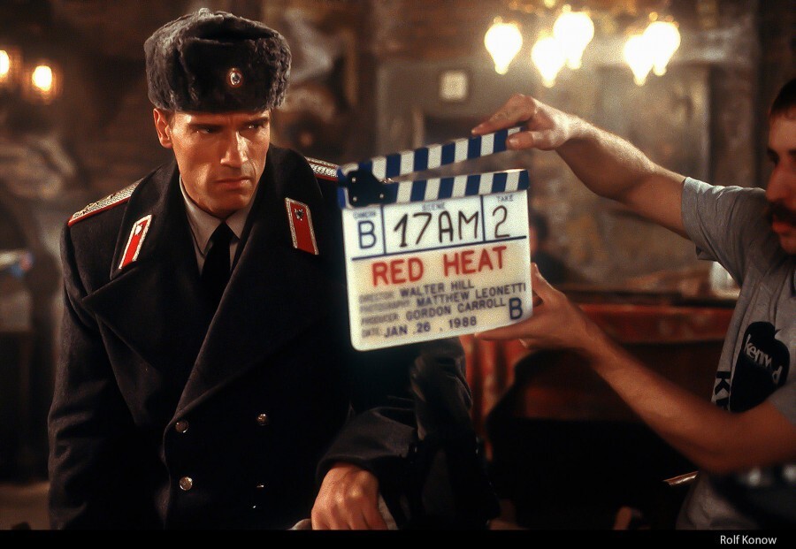 Арнольд Шварценеггер на съёмках фильма &quot;Красная жара&quot; 