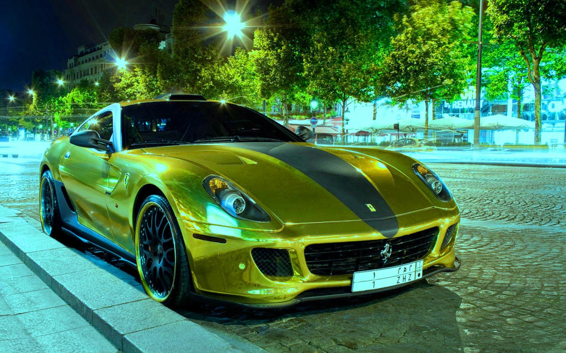 Gold Ferrari