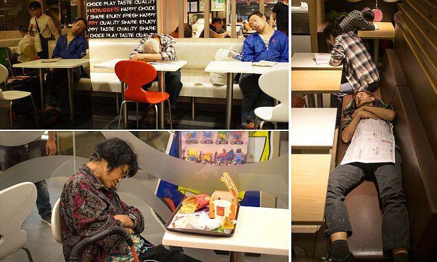 McDonald&#039;s в Гонконге превратились в ночлежки для бездомных