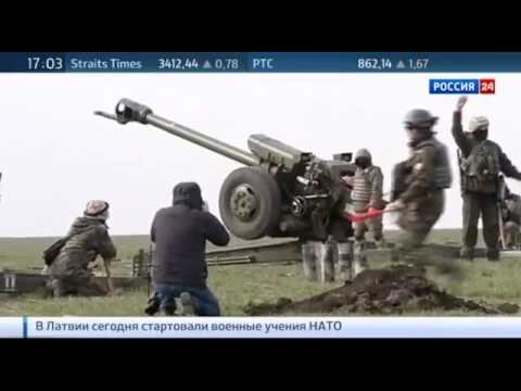 Батальон Азов стреляет из тяжелого вооружения на запрещенной территори