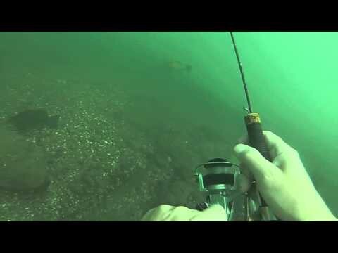Рыбалка на удочку под водой