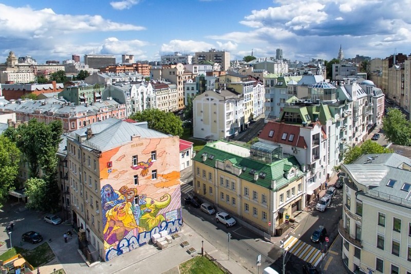 Самые эффектные московские граффити с высоты