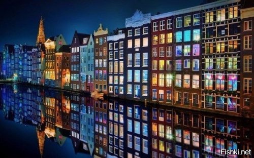 Амстердам ночью