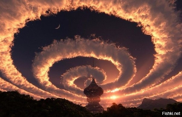 Облако спираль в Гималаях