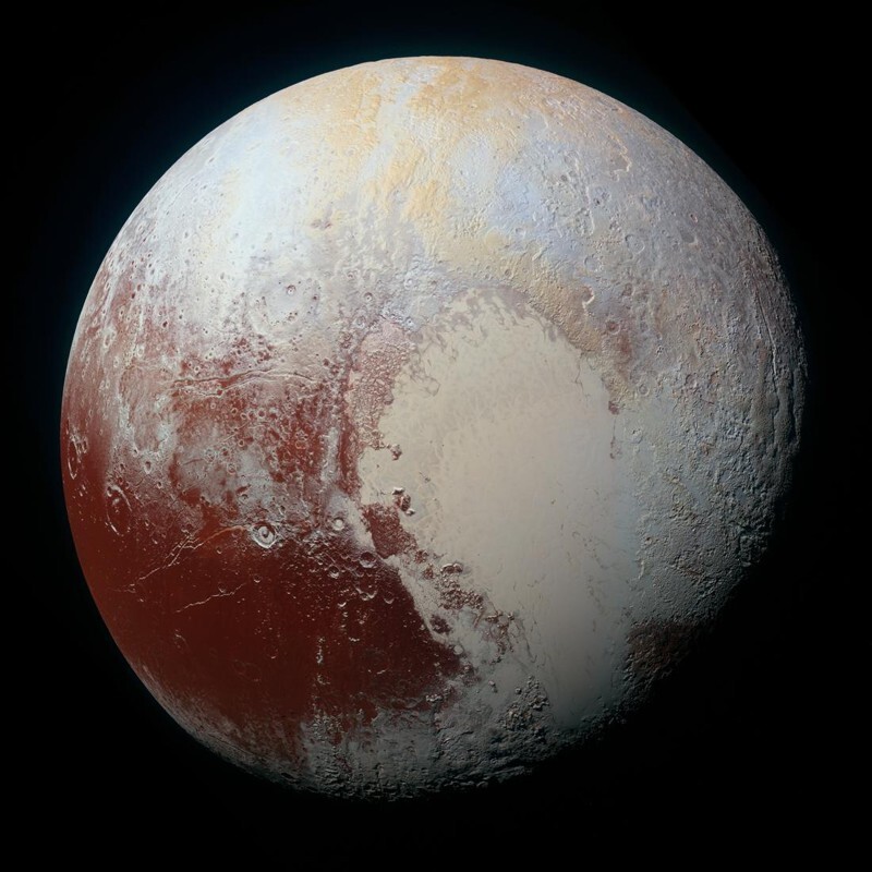 New Horizons. Плутон в высоком разрешении и в «расширенном цвете»