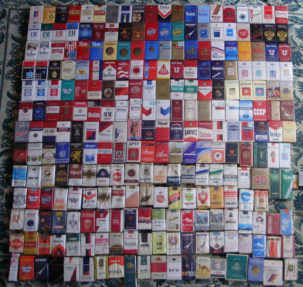 Коллекция сигарет. Собирали с 1989 года