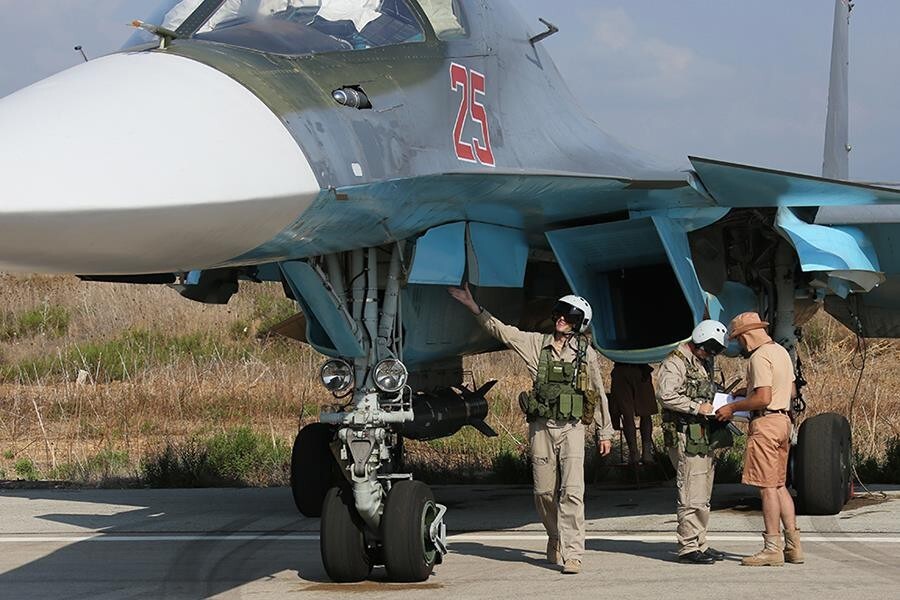 Вылеты авиагруппировки ВКС РФ для нанесения ударов по объектам ИГ