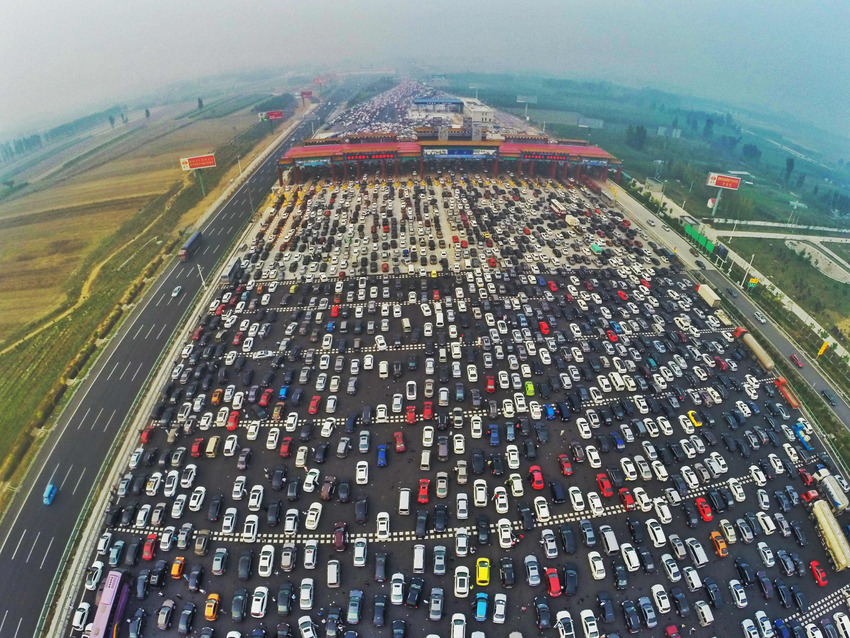 В Пекине образовалась гигантская пробка