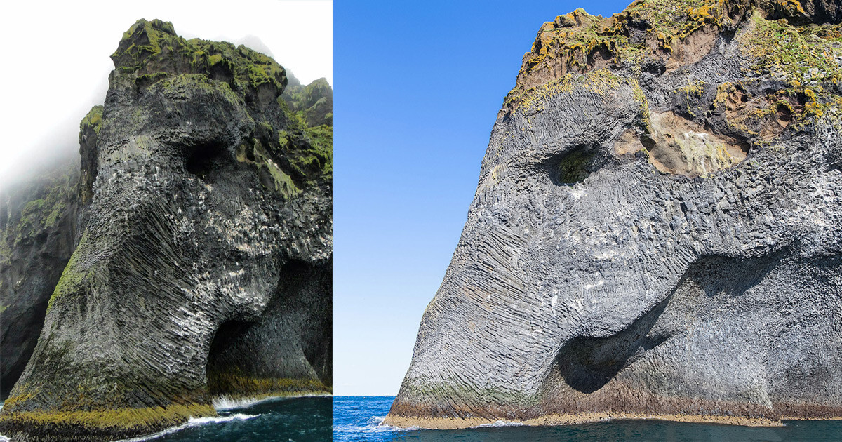 Эта гигантская скала в Исландии похожа на слона