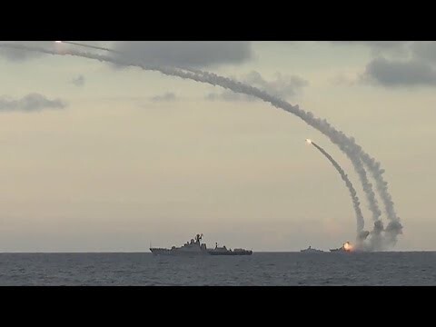 Из акватории Каспийского моря по террористам в Сирии нанесен удар 18-ю крылатыми ракетами Калибр-НК