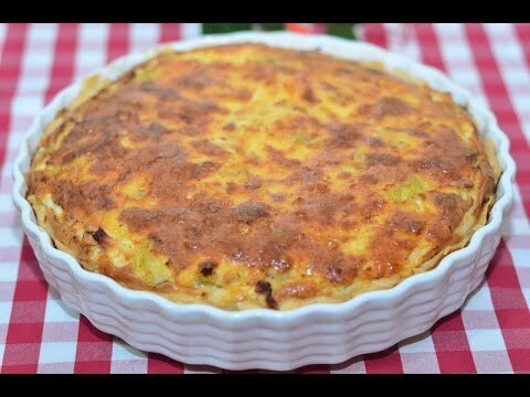 Киш с курицей и кабачком 