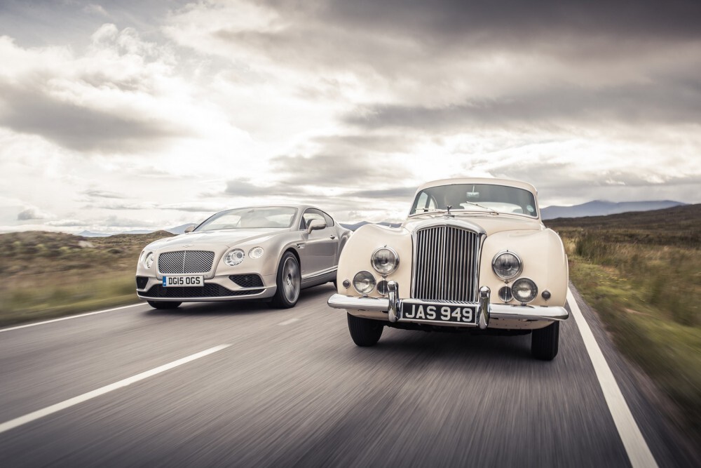 Bentley Continental GT Speed на встрече с прадедом 1952 года