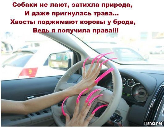 Уважаю женщин за рулем, но не мог не улыбнуться )))