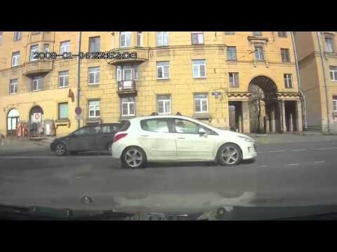 Авария с мотоциклистом в Питере