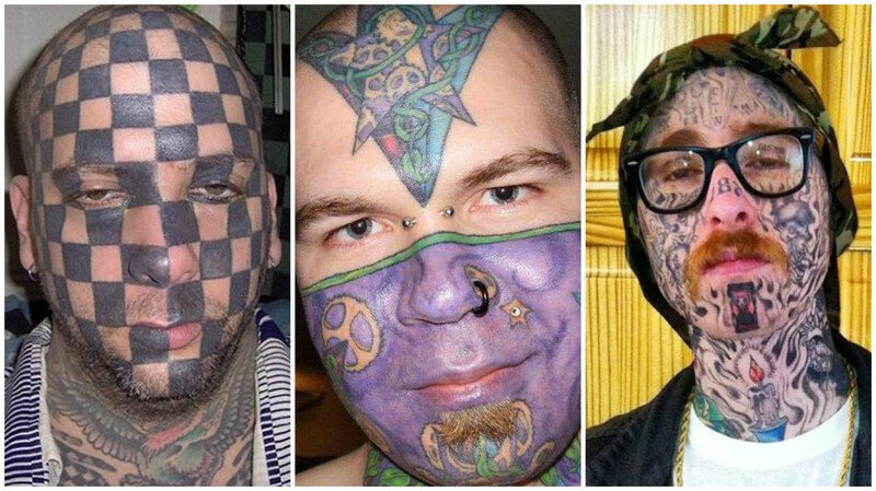 25 идиотов, которые думают, что татуировка на лице — это круто