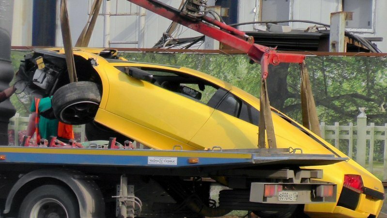 Авария с Lamborghini в Москве