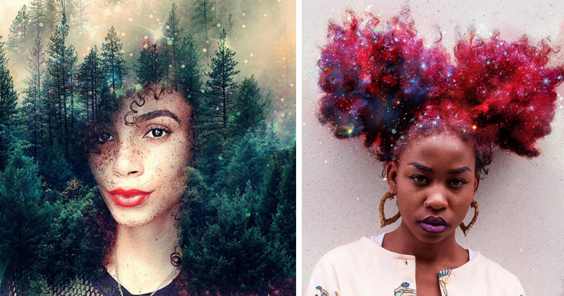 Художник превращает прически в галактики, чтобы чернокожие женщины гордились африканским наследием
