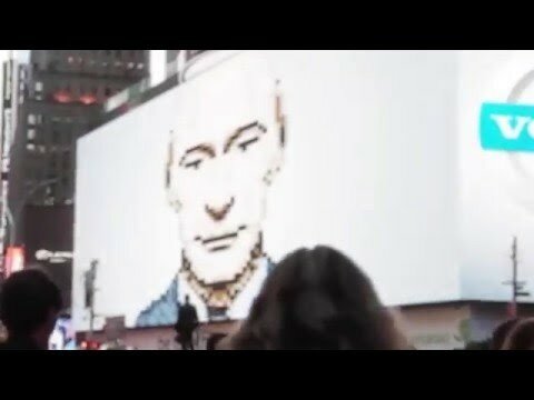 Путин подмигнул ньюйоркцам с экрана Таймс-сквер и исчез