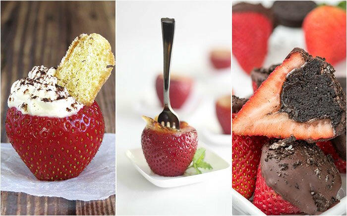 Фаршированная клубника – 10 десертов, от которых не в силах отказаться